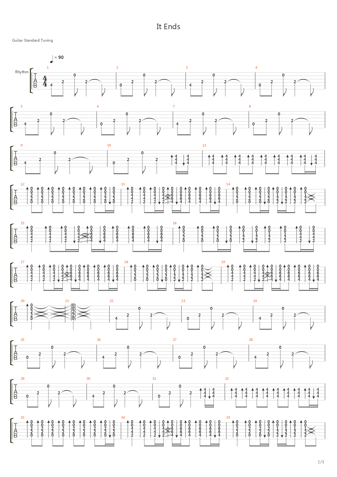 It Ends吉他谱