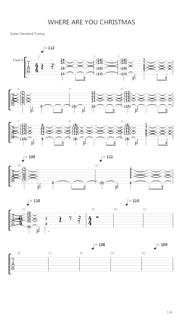 Where Are You Christmas吉他谱