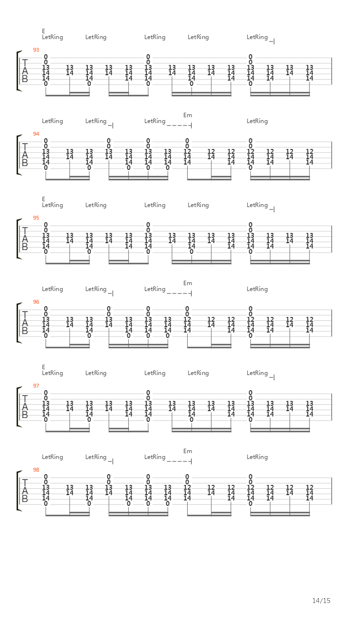 King For A Day吉他谱