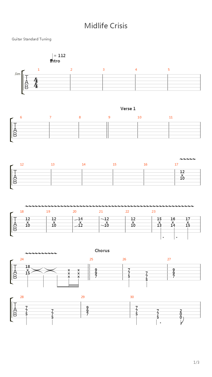 Midlife Crisis吉他谱
