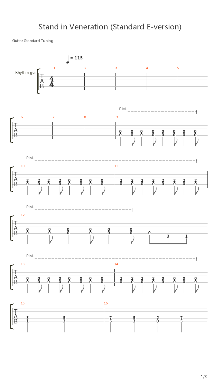 Stand In Veneration吉他谱