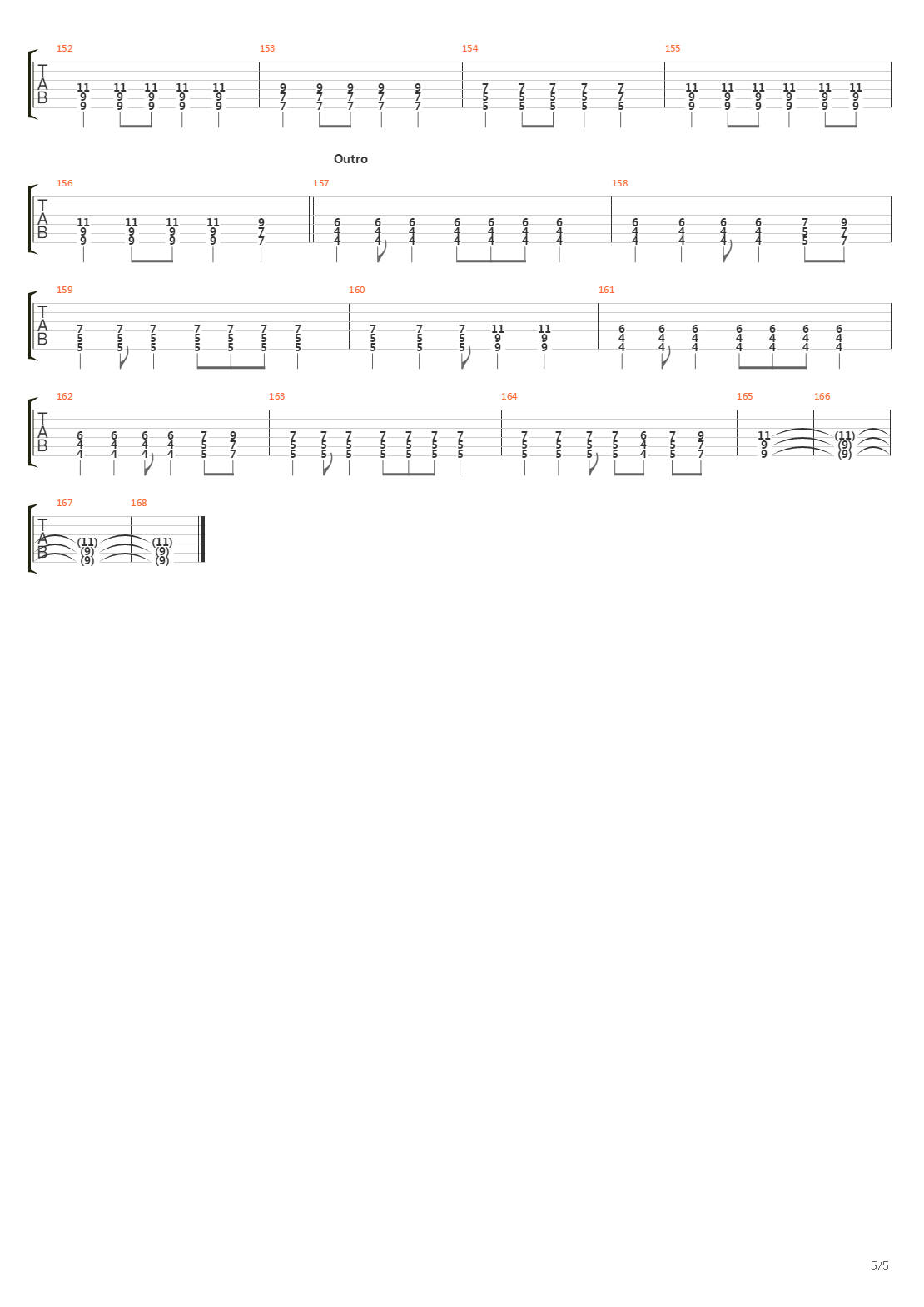 Towards The Hall Of Bronzen Shields吉他谱