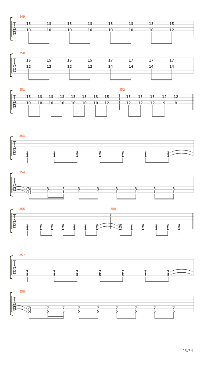 Beyond The Veil吉他谱