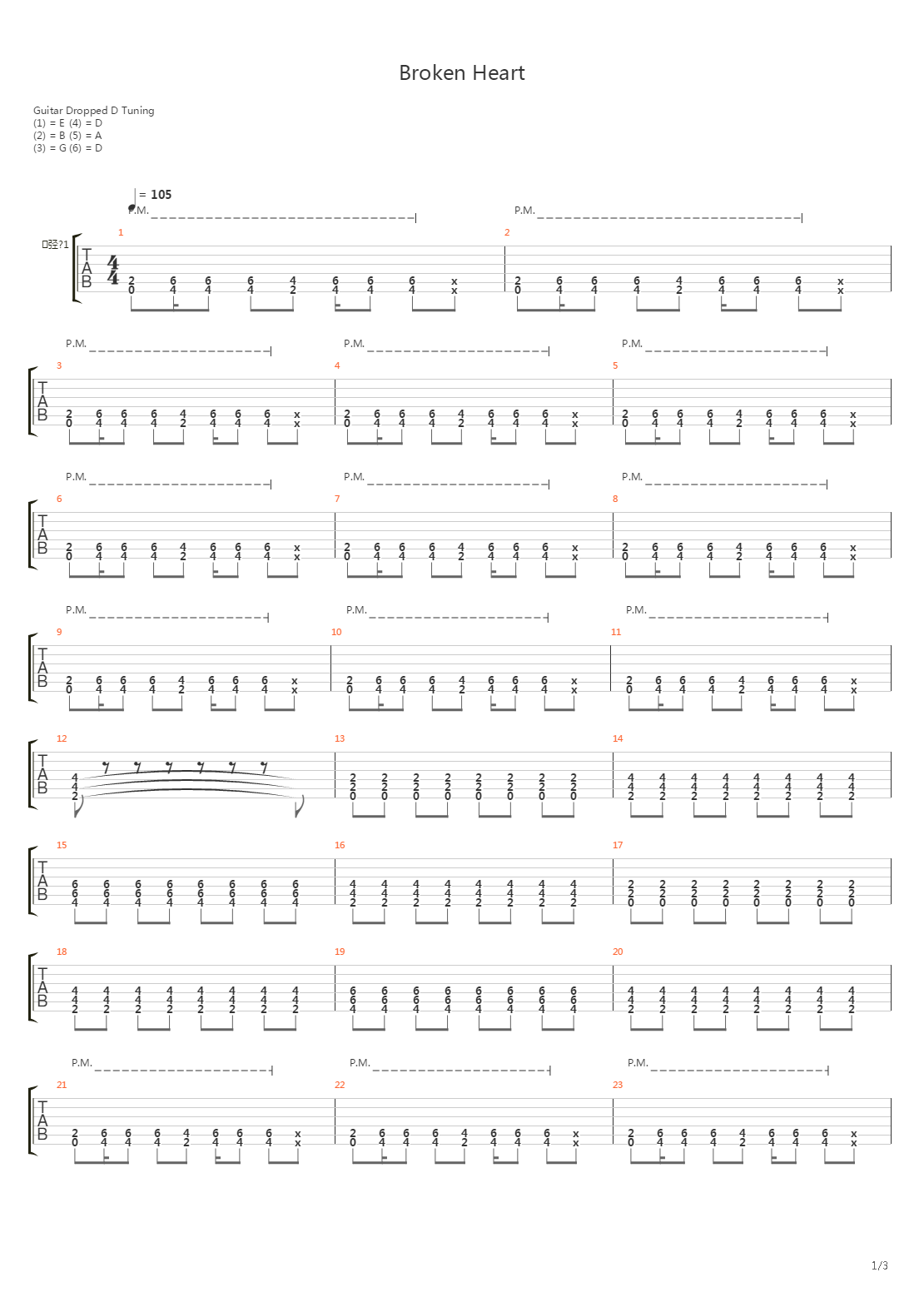 Broken Heart吉他谱