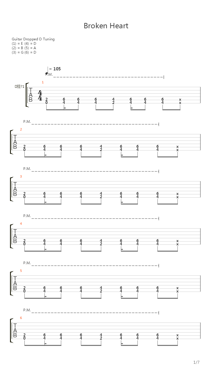 Broken Heart吉他谱