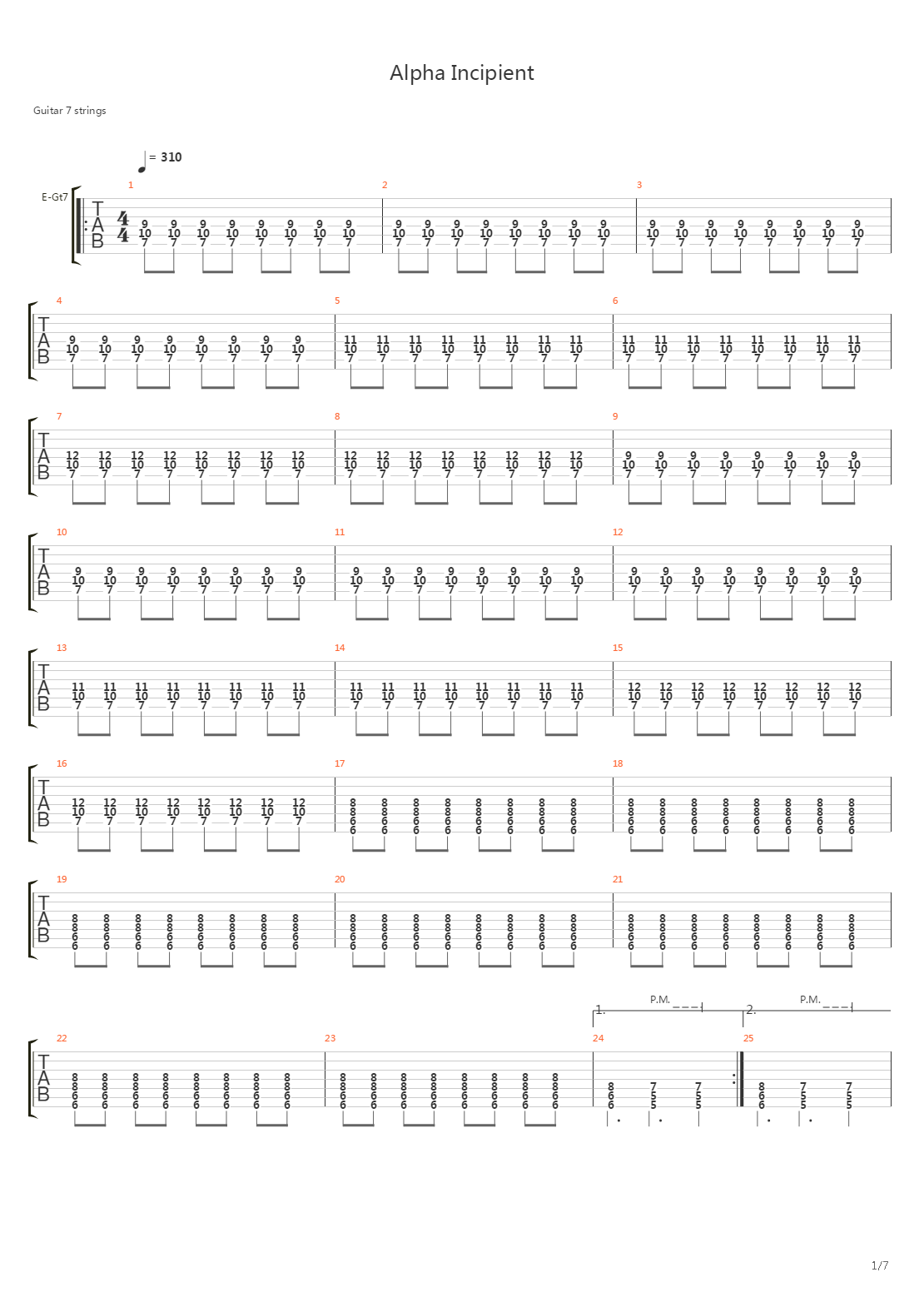 Alpha Incipient吉他谱