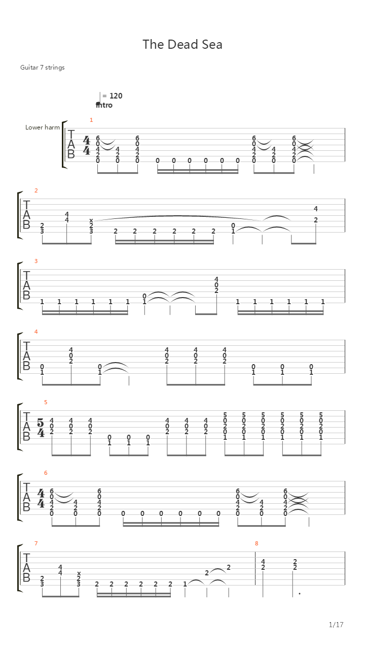 The Dead Sea吉他谱