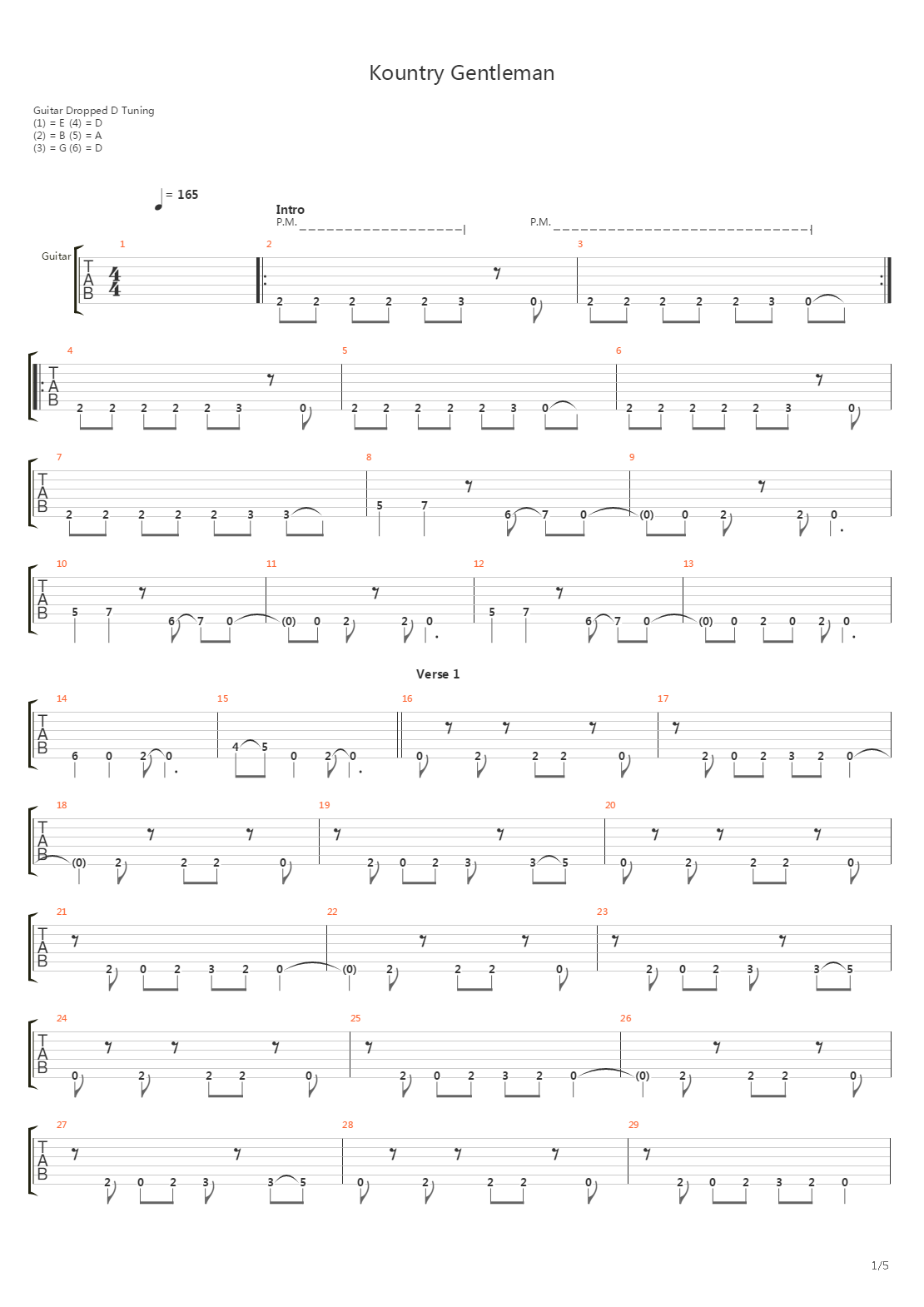 gentleman数字简谱图片