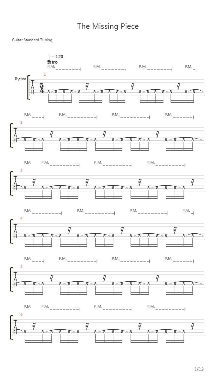 The Missing Piece吉他谱