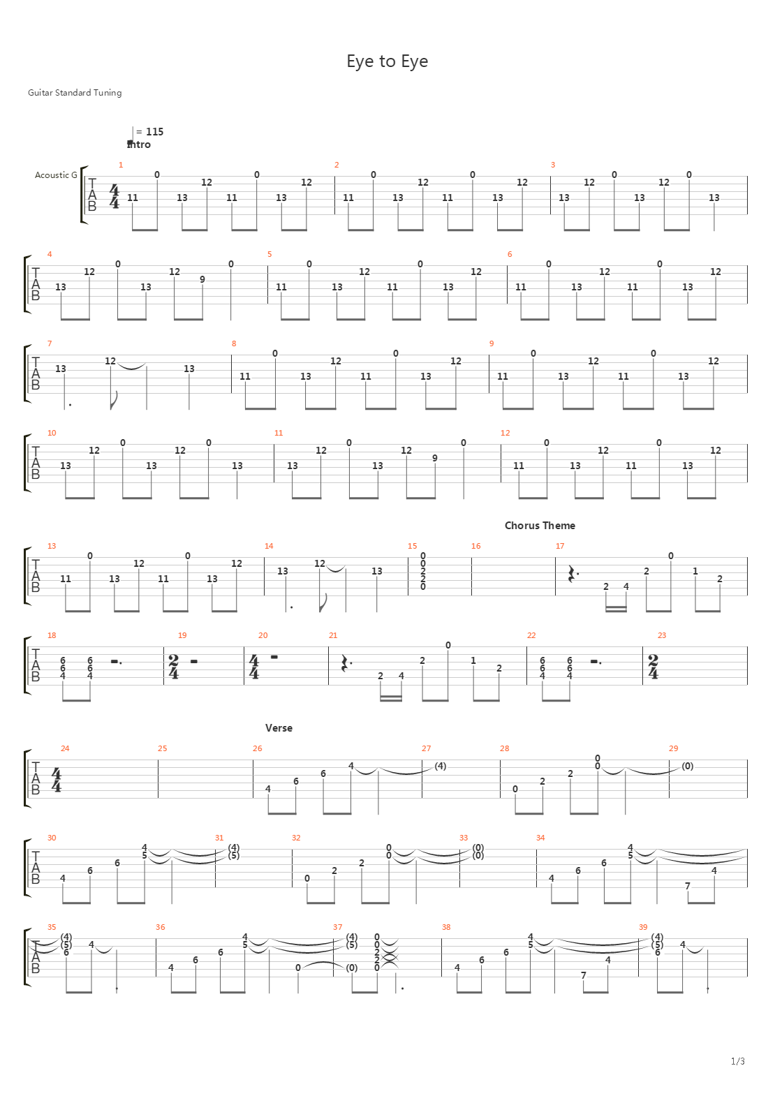 Fates Warning - Eye To Eye吉他谱