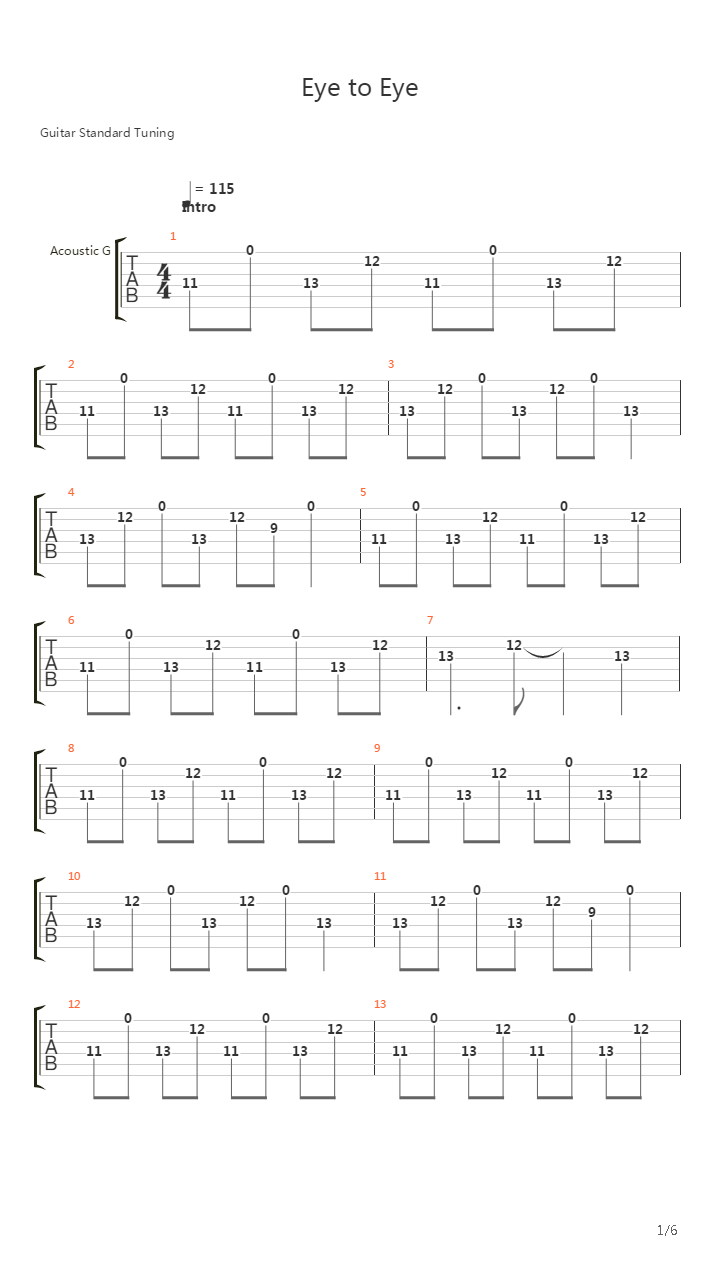Fates Warning - Eye To Eye吉他谱