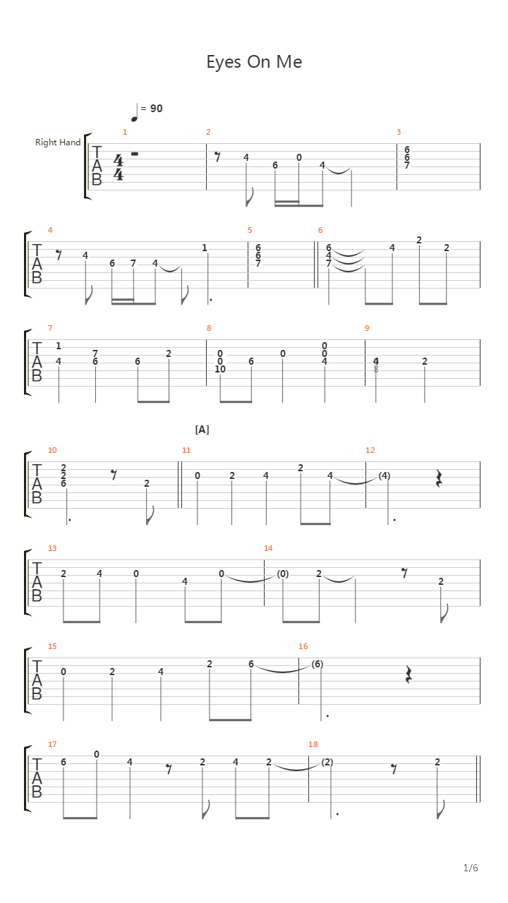 Eyes On Me吉他谱