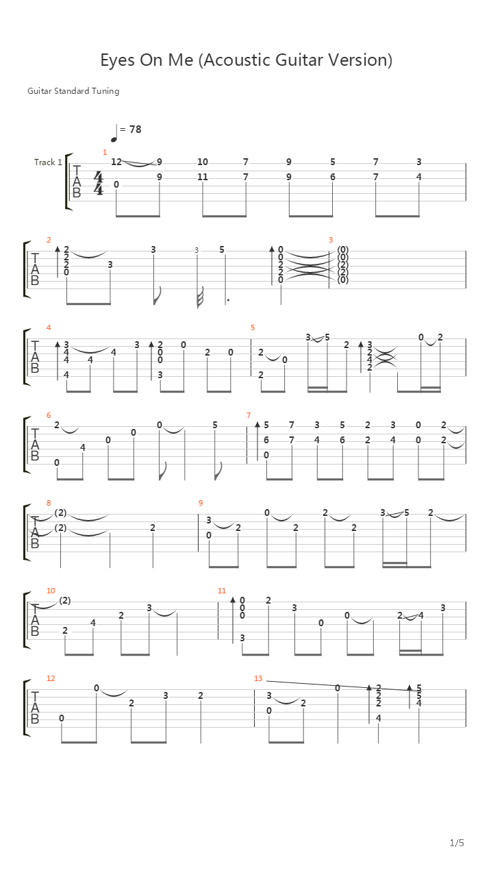 Eyes On Me吉他谱