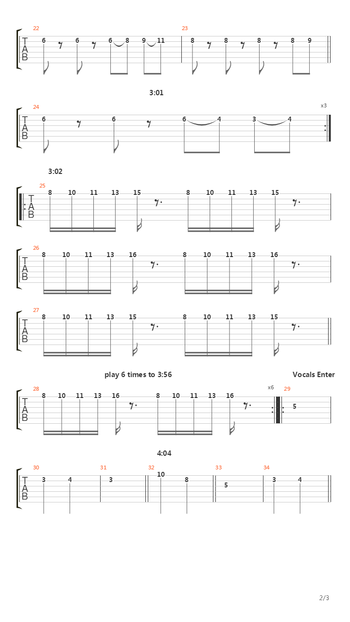 The Valley Of Sadness吉他谱