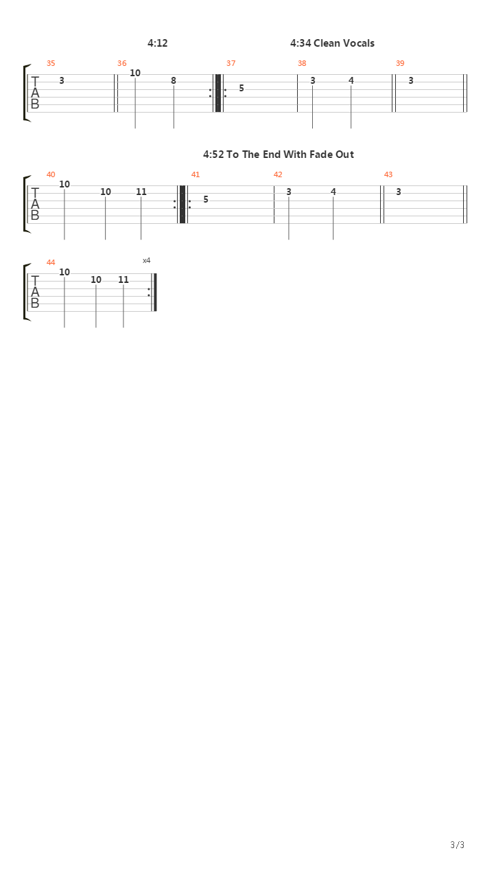 The Valley Of Sadness吉他谱