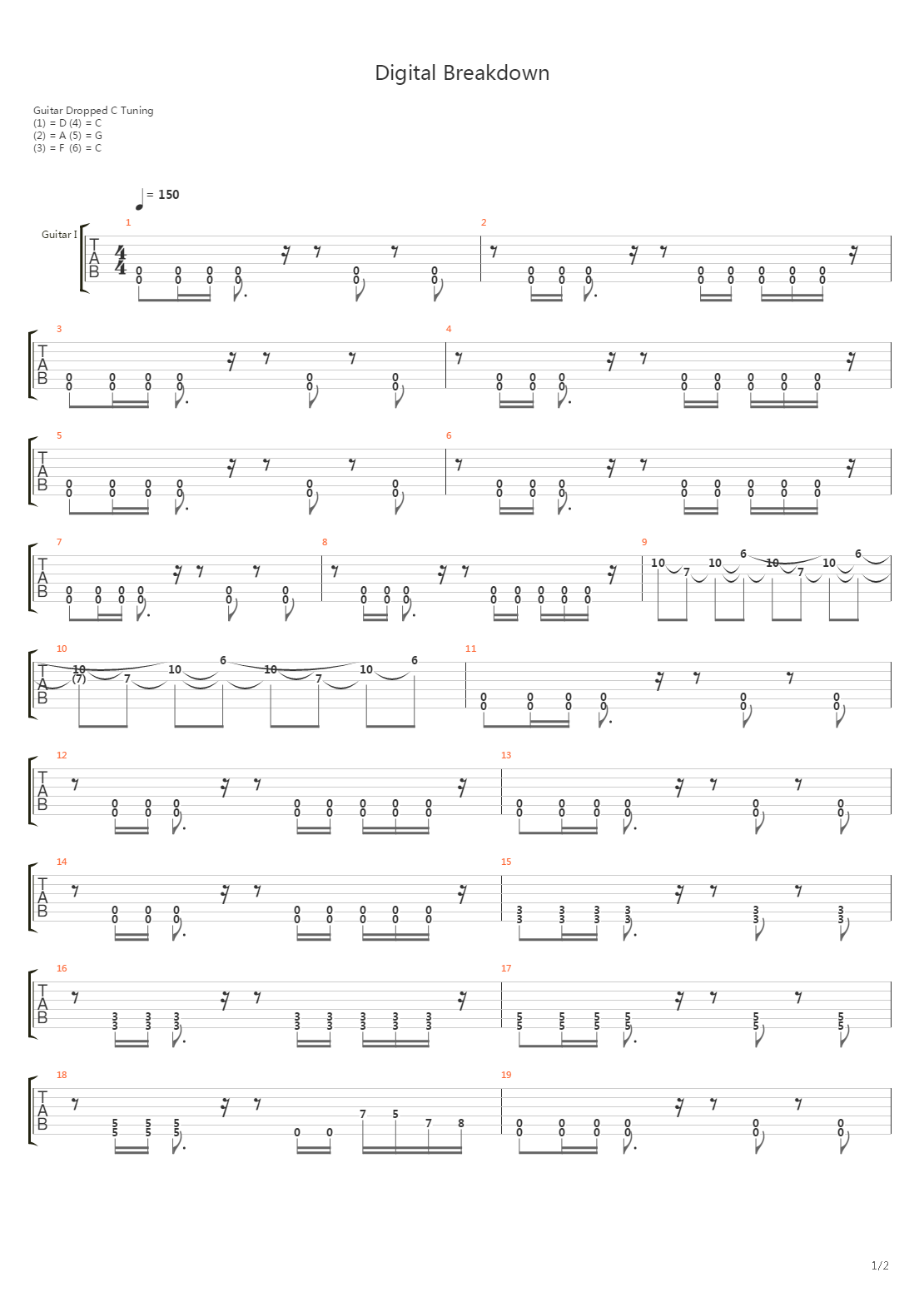 Digital Breakdown吉他谱
