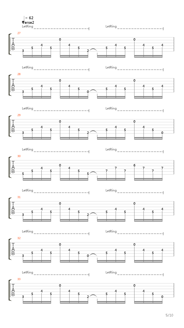 Feedback吉他谱