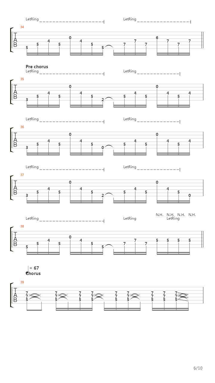 Feedback吉他谱