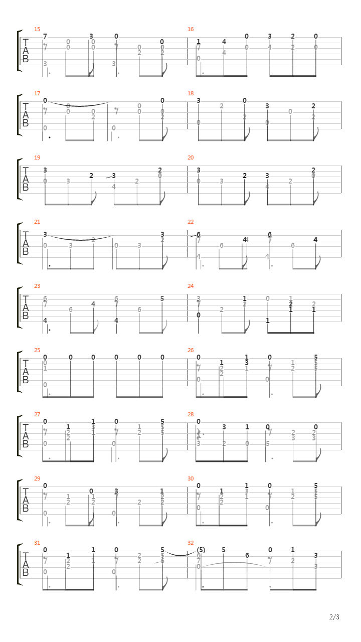 Venetian Gondola Song吉他谱