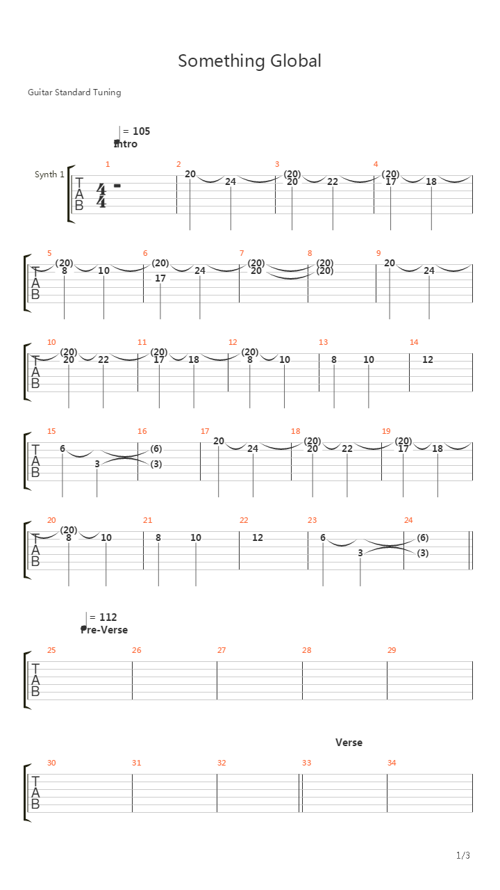 Something Global吉他谱