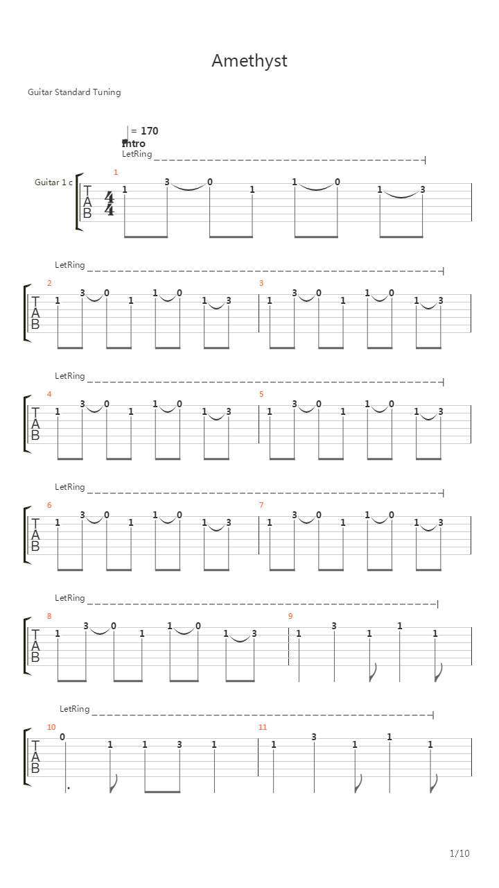 Amethyst吉他谱