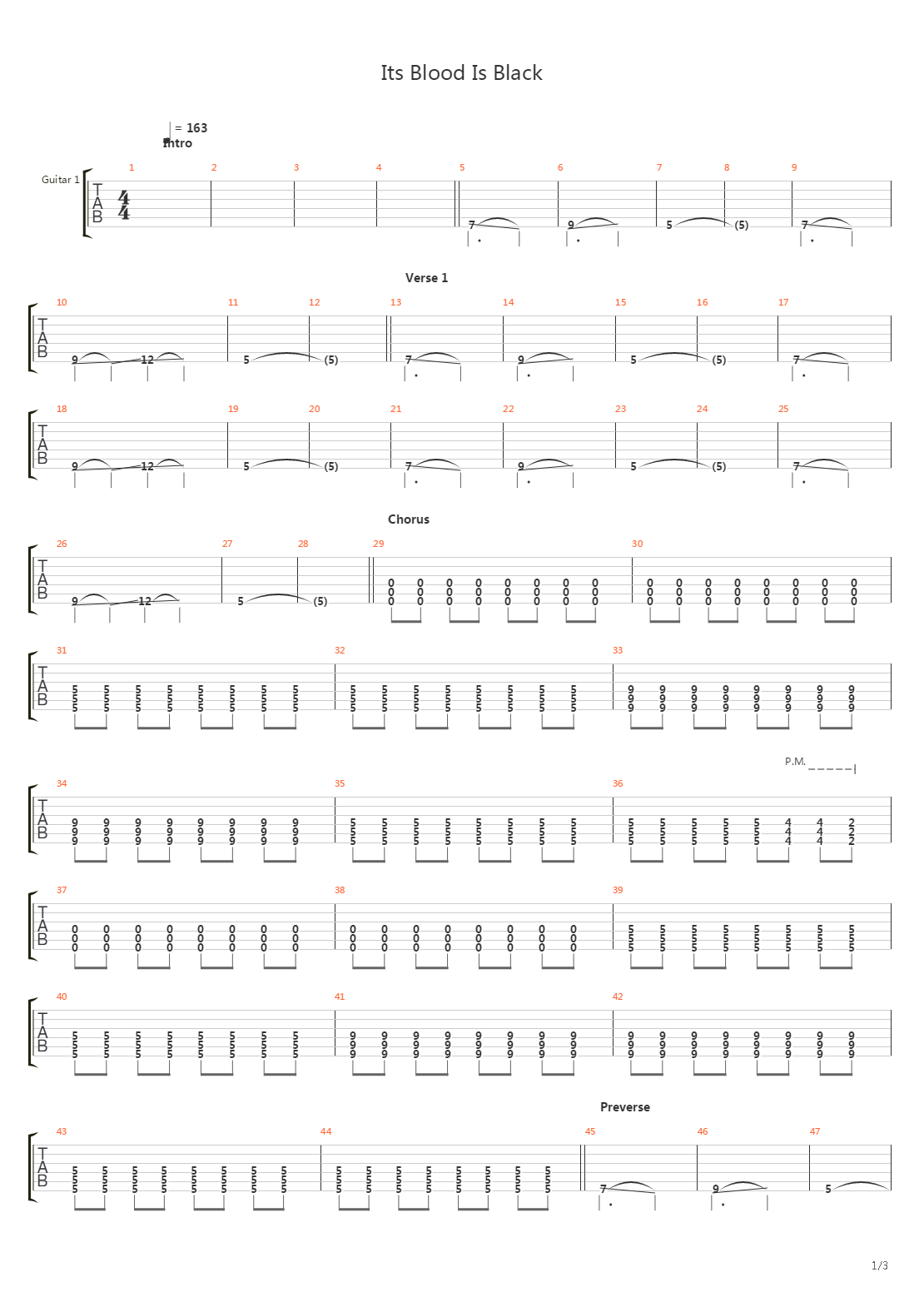 Its Blood Is Black吉他谱