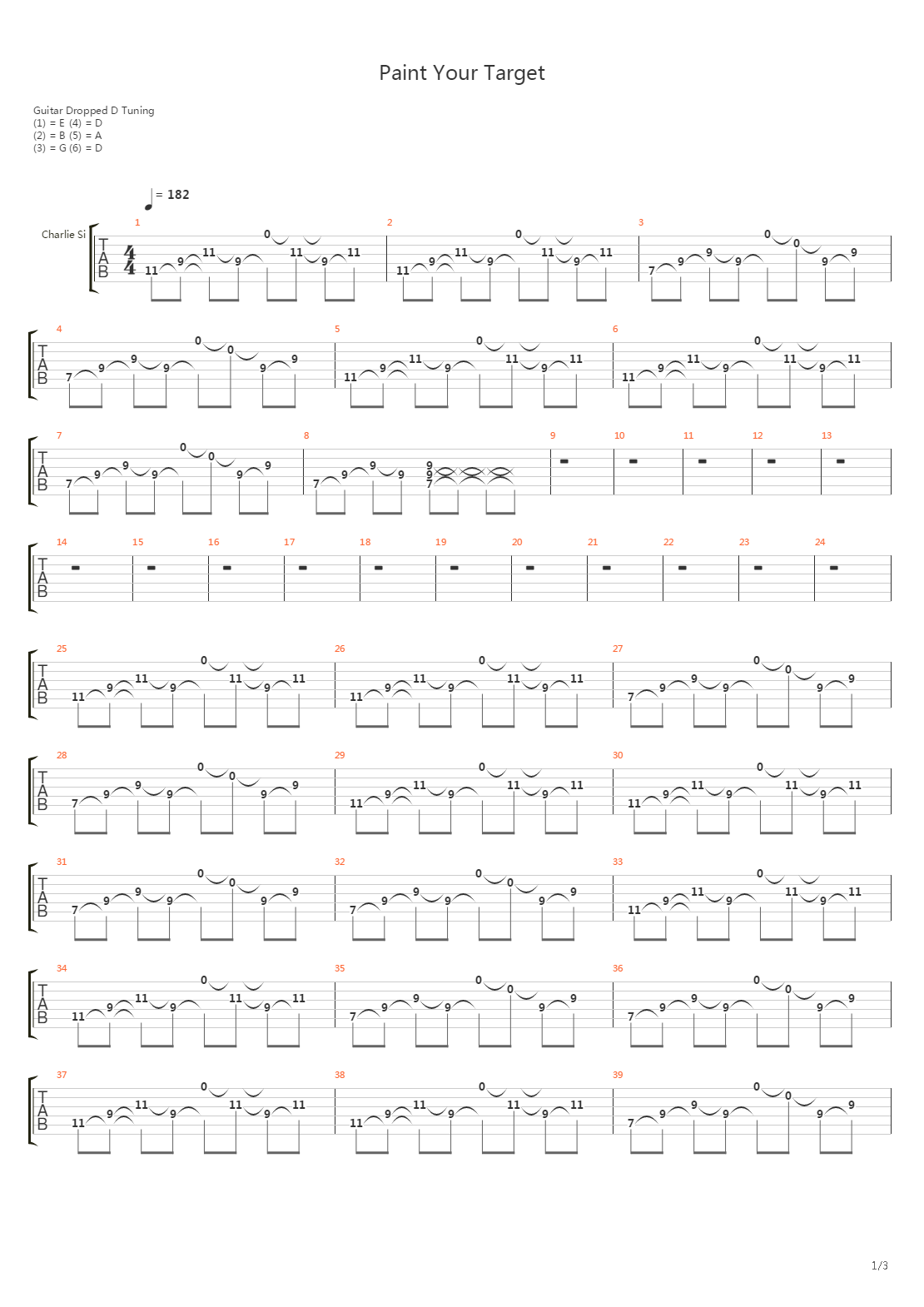Paint Your Target吉他谱