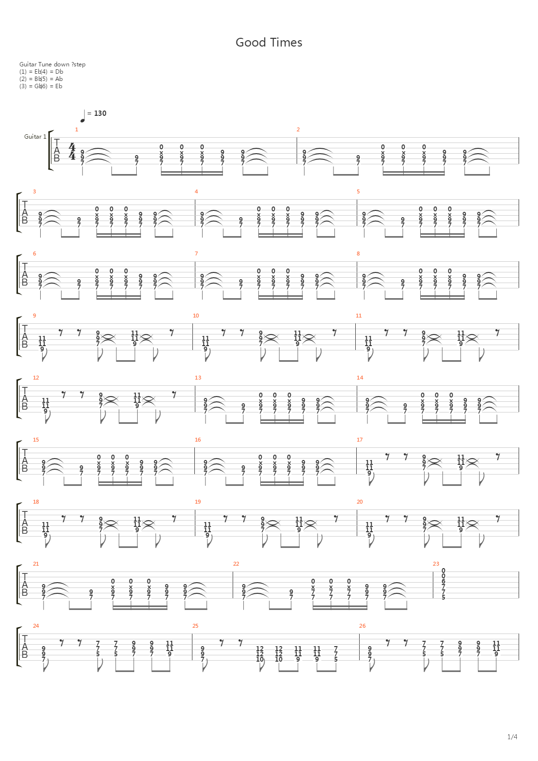 Good Times吉他谱