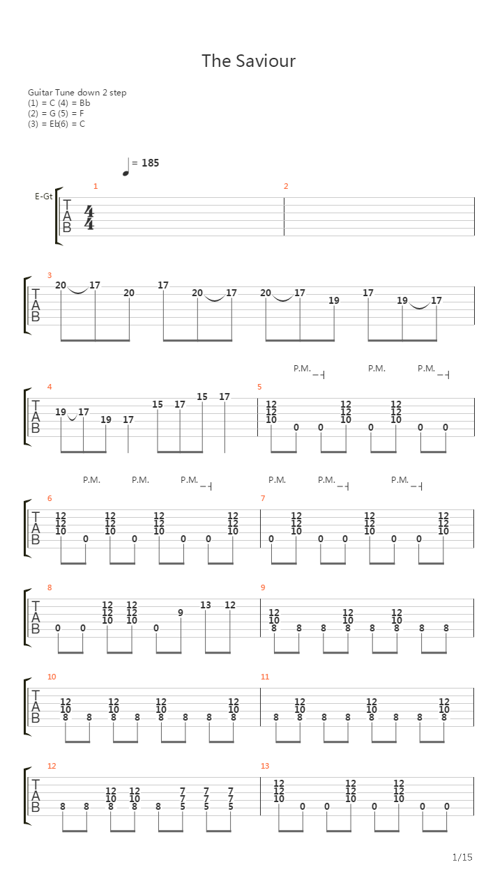 The Saviour吉他谱