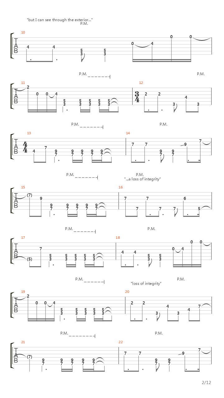 Through The Exterior吉他谱