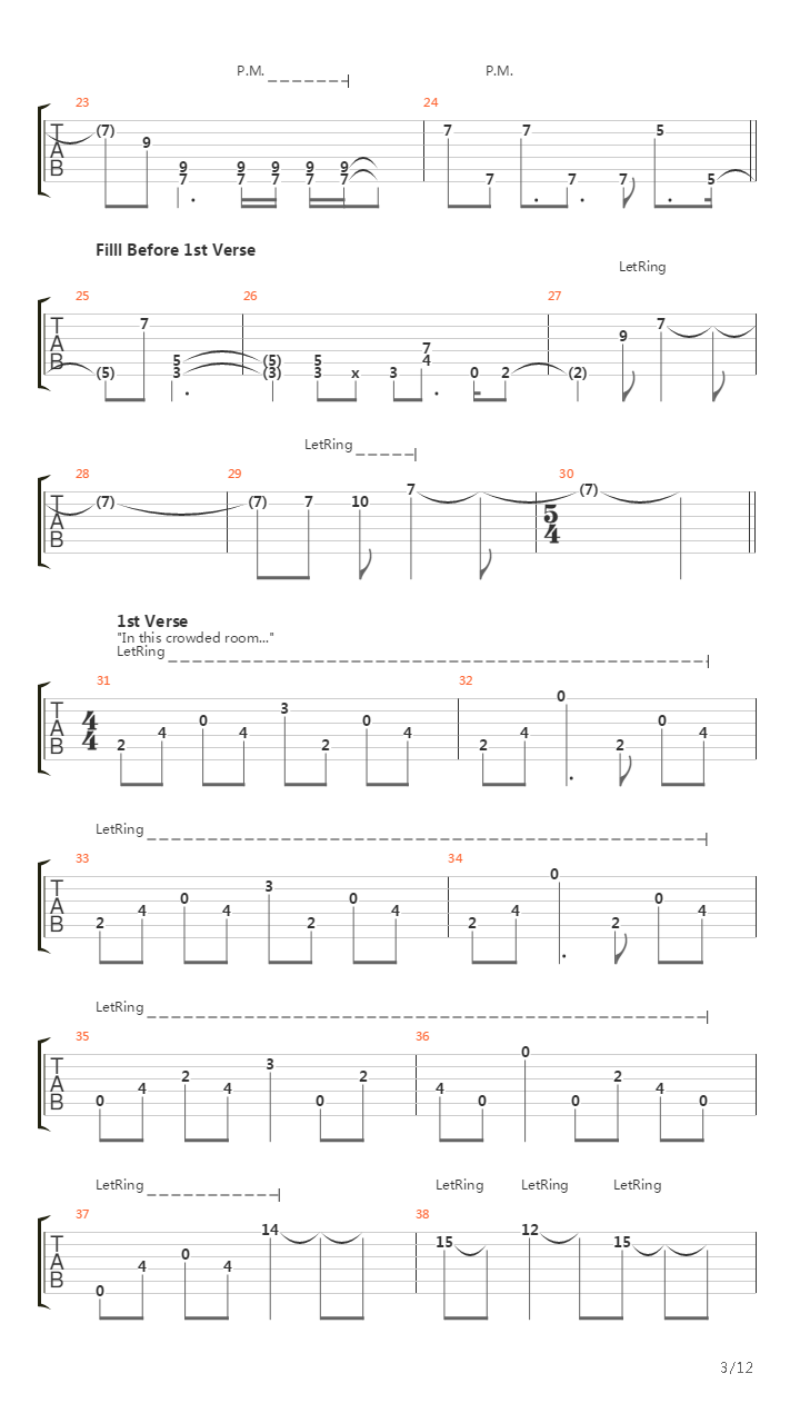 Through The Exterior吉他谱