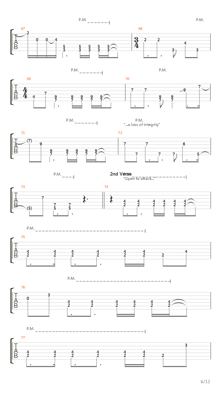 Through The Exterior吉他谱