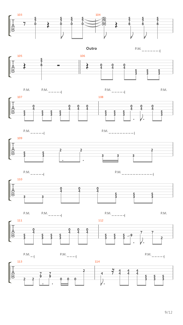 Through The Exterior吉他谱