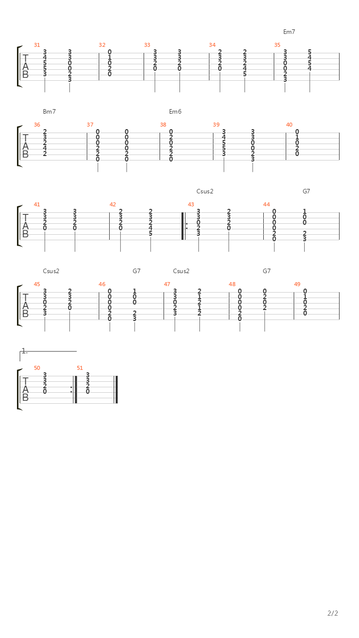 11 Y 6吉他谱