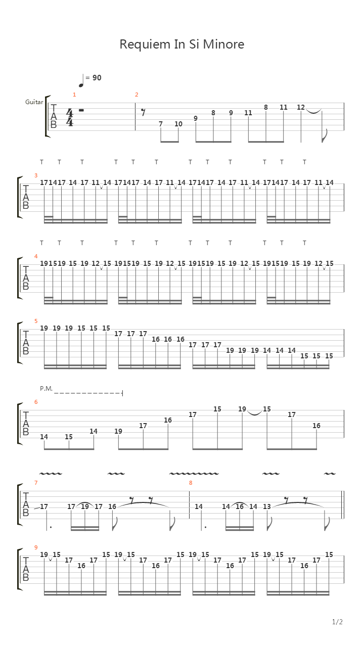 Requiem In Si Minore吉他谱