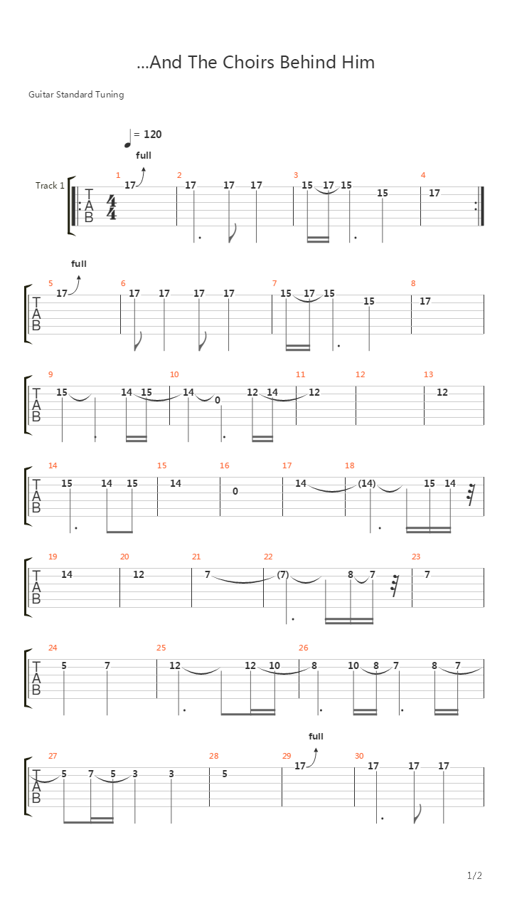 And The Choirs Behind Him吉他谱