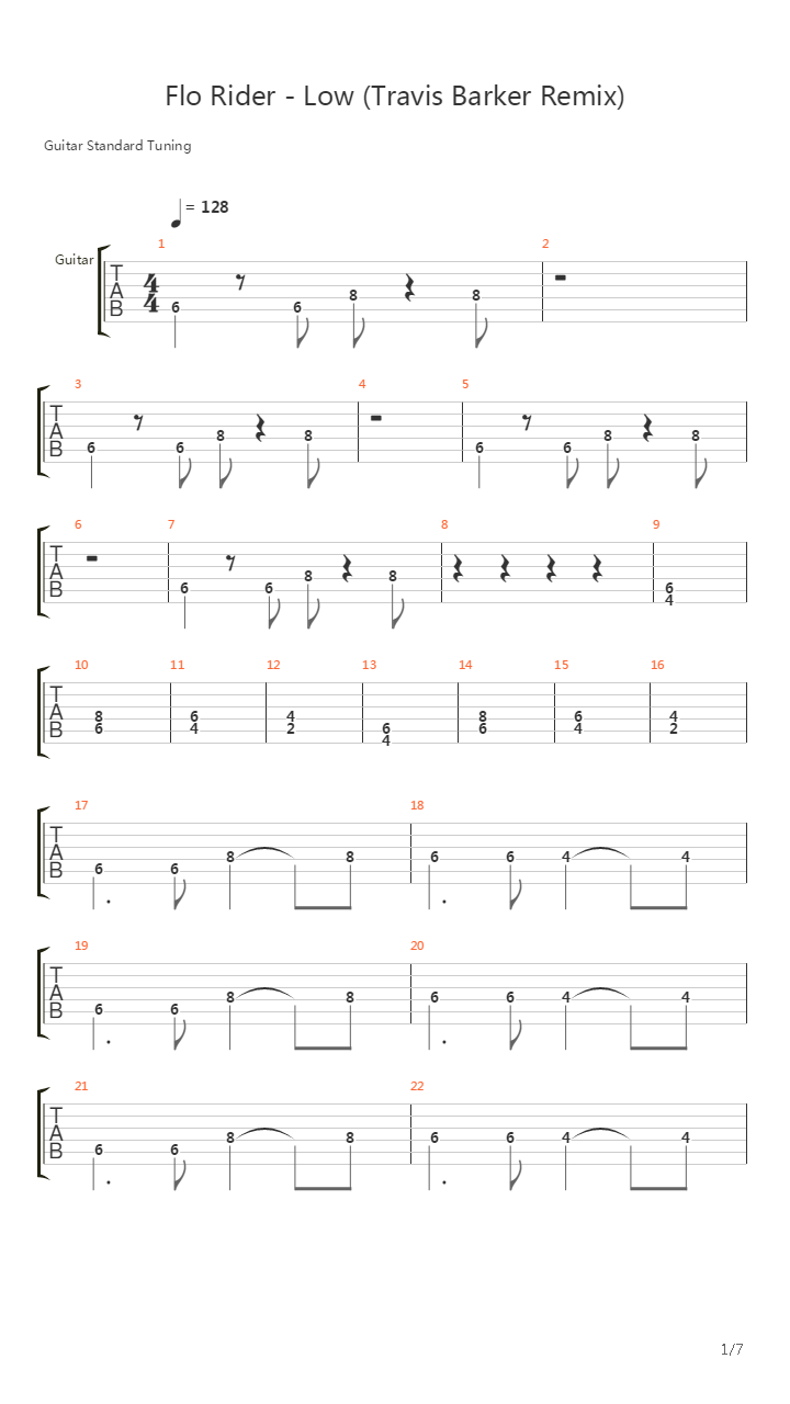 Low吉他谱