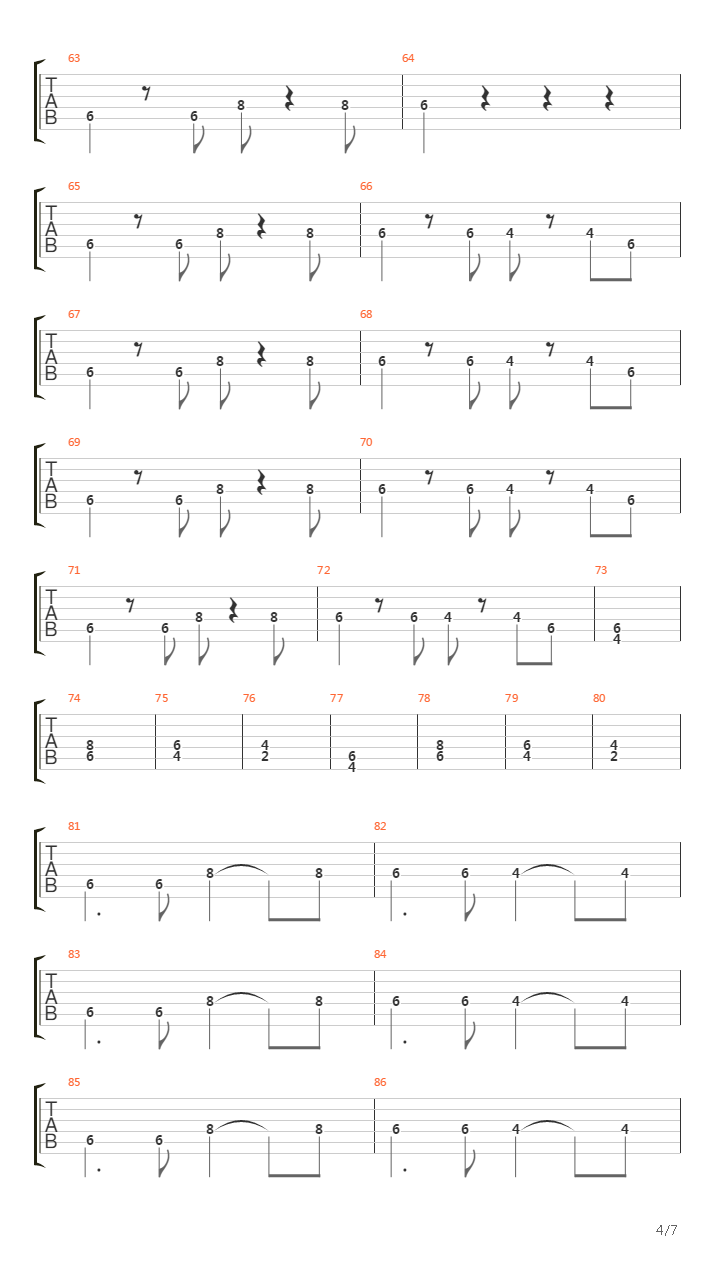 Low吉他谱