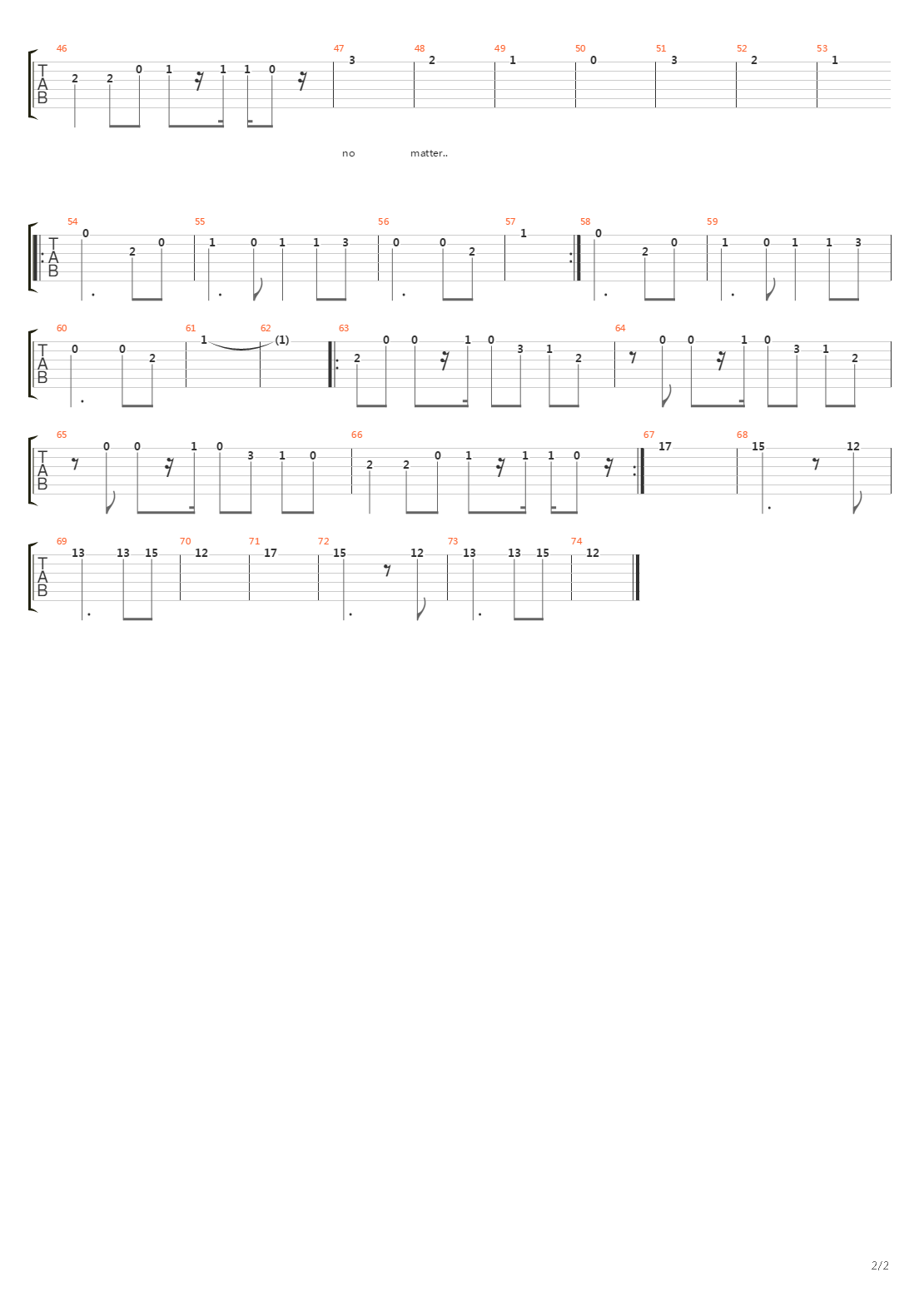 Float吉他谱