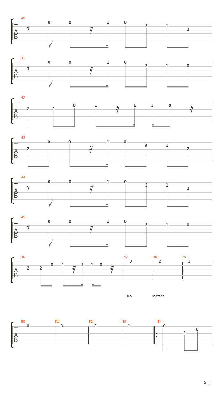 Float吉他谱