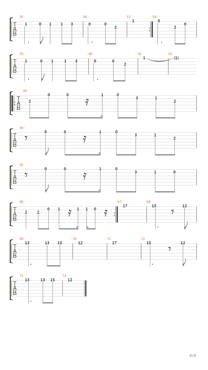 Float吉他谱