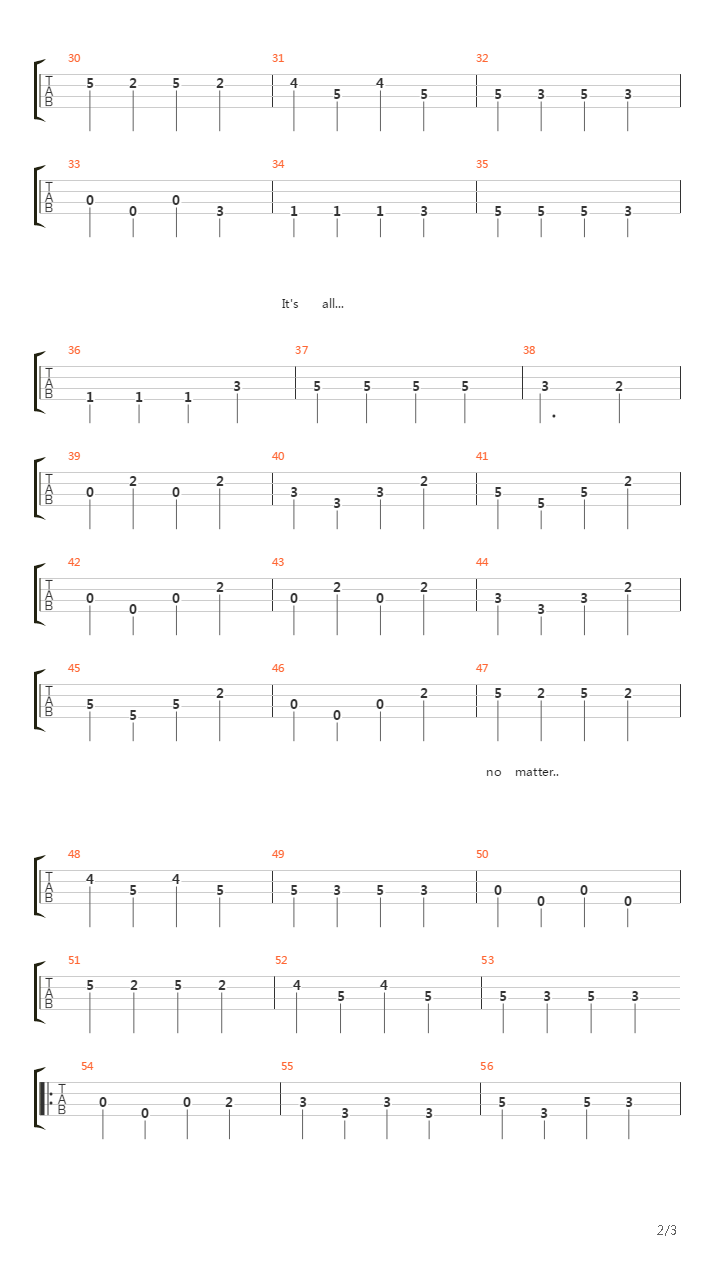 Float吉他谱