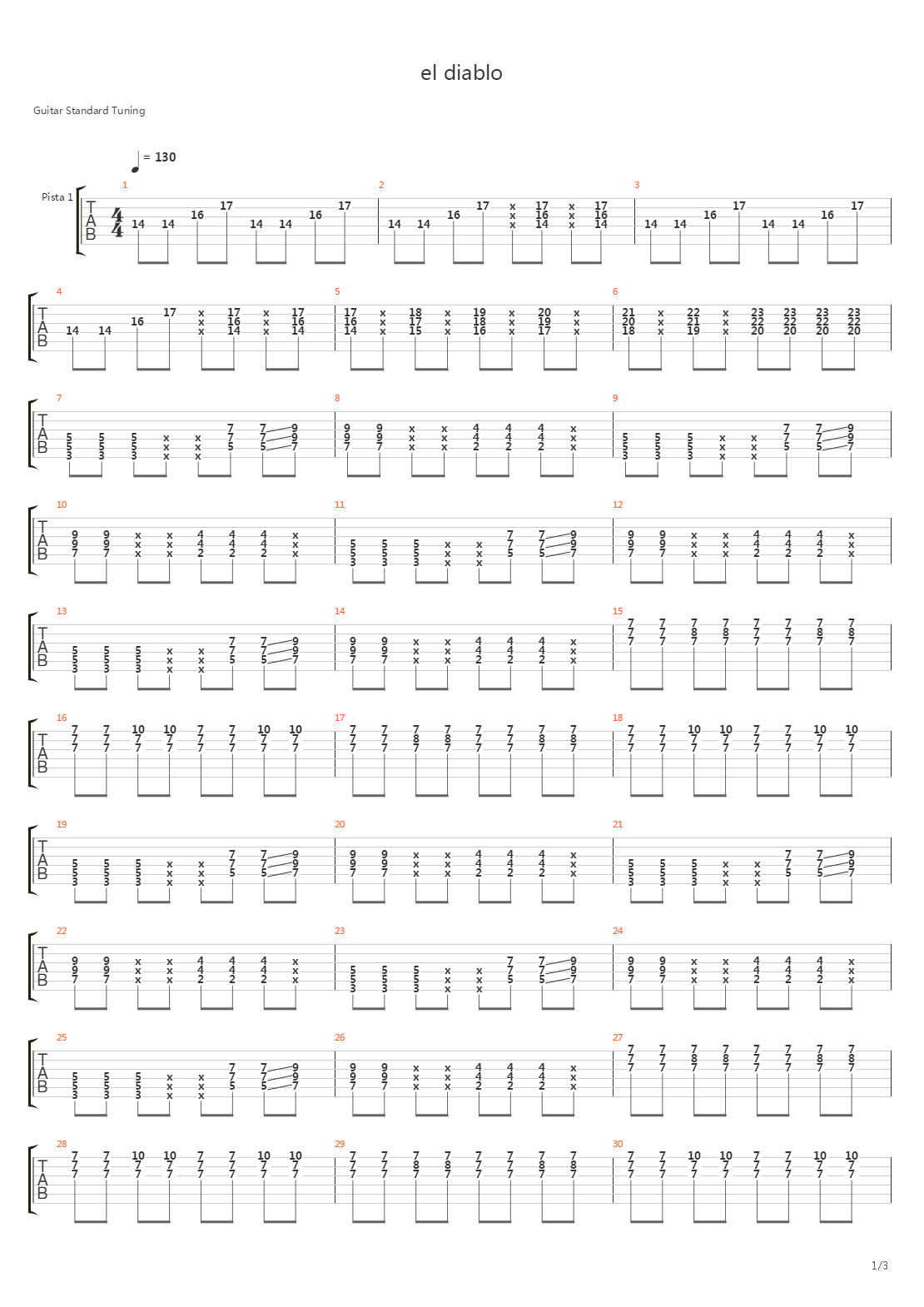El Diablo吉他谱