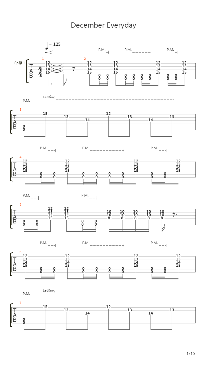 December Everyday吉他谱
