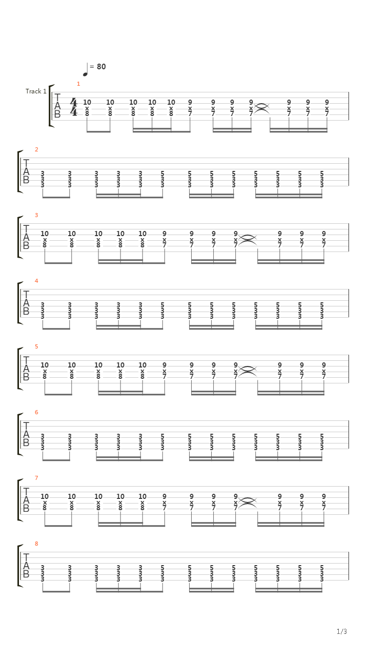Falling Down吉他谱