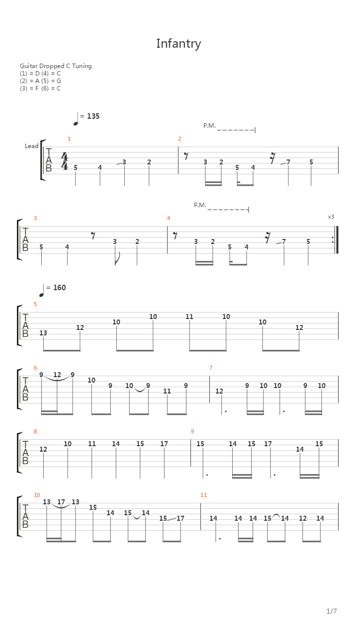 Infantry吉他谱