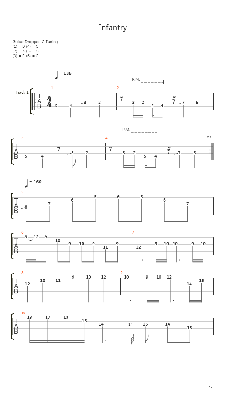 Infantry吉他谱