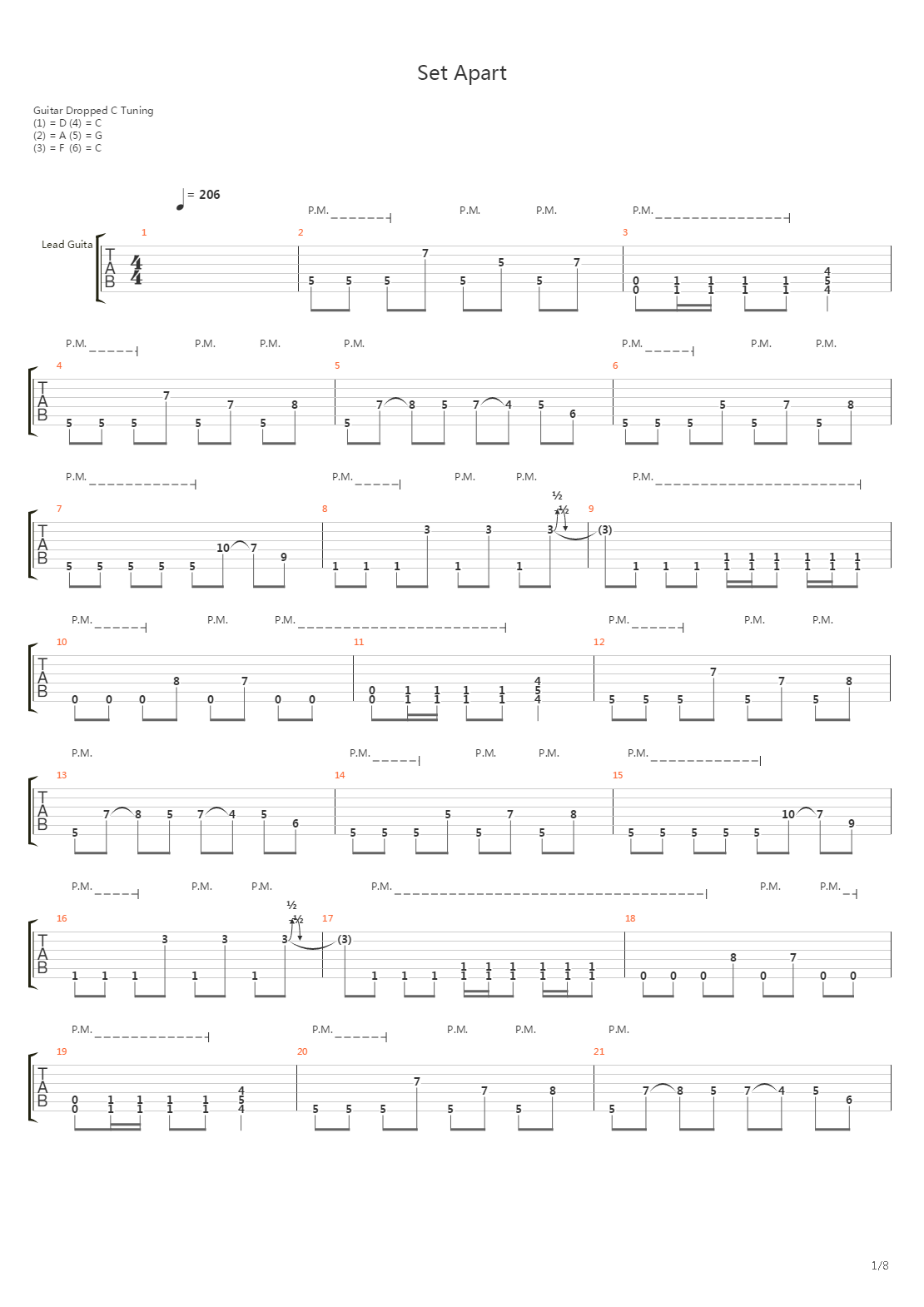 Set Apart吉他谱