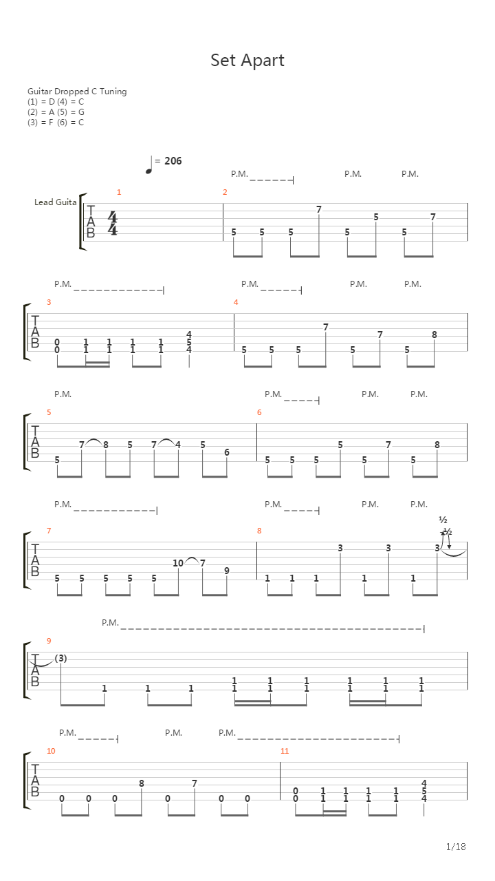 Set Apart吉他谱