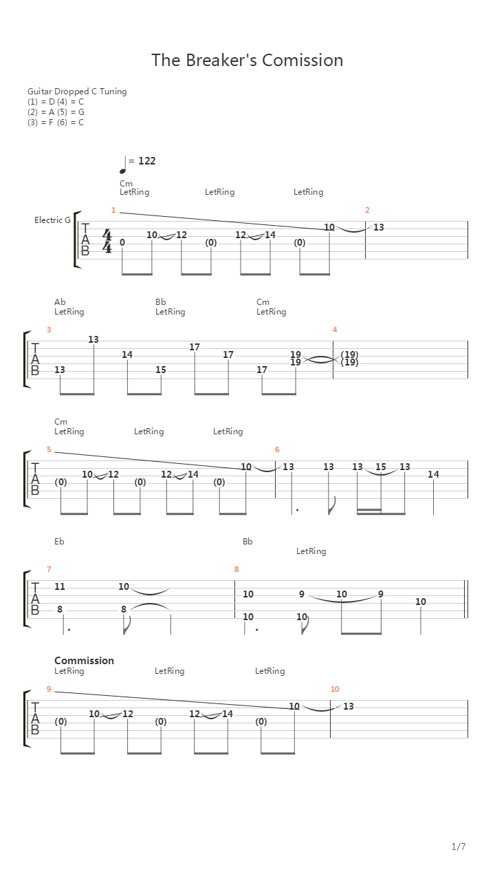 The Breakers Commission吉他谱